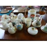 Small collection of crested ware - mainly Goss