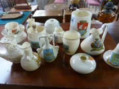 Small collection of crested ware - mainly Goss