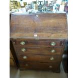 Oak Bureau of three drawers