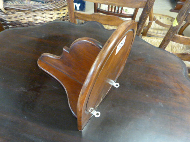 Mahogany wall hanging plant stand