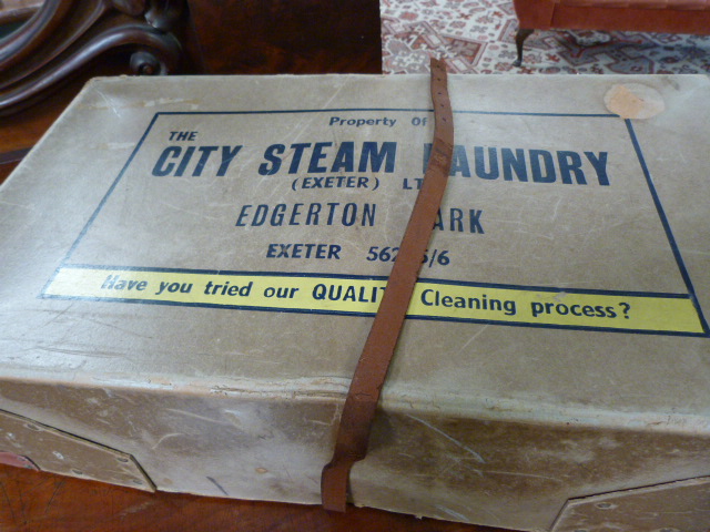 Vintage Laundry box - 'Property of City Steam Laundry, Exeter, Edgerton Park