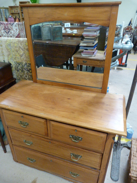 A Satinwood dressing table with mirror over - Image 3 of 3