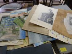 Quantity of watercolours, works and Calligraphy by Amateur Artist Dorothy Hales - also to include