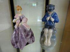 Royal Worcester figure of 'First Dance' and a Royal Copenhagen figure of a Whittler Boy '905'