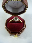 18ct Gold dimaond Solitaire Brilliant cut stone - UK - I USA - 6.5 Weight 2.5g