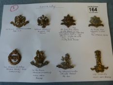 Collection of eight Cavalry badges - WW1 and Pre WW1