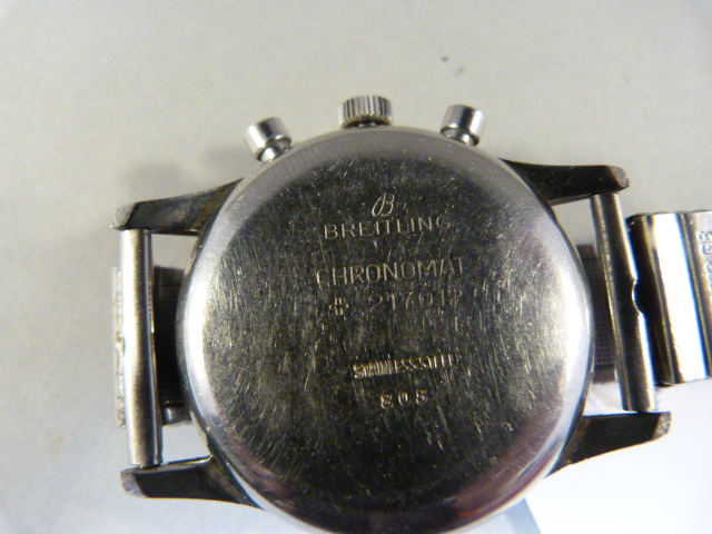 A vintage (approx. 50 years old) Breitling Gentleman's wrist watch. Swiss made. Engraved to - Image 4 of 6