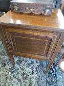 Edwardian inlaid pot cupboard