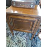 Edwardian inlaid pot cupboard