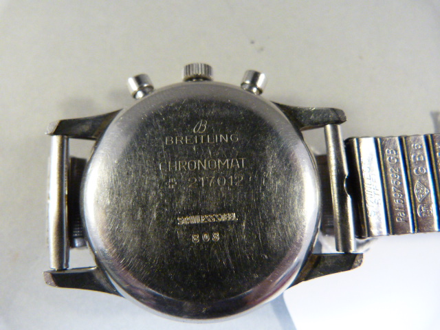 A vintage (approx. 50 years old) Breitling Gentleman's wrist watch. Swiss made. Engraved to - Image 3 of 6