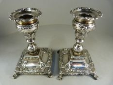 Pair of silver Candlestick - hallmarked London 1902