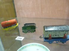 Tin Plate Shell Carriage, LMS tinplate carriage and one other A/F