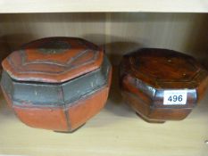 Two Antique chinese tea caddys