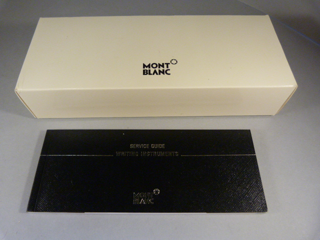 Mont Blanc ballpoint pen with original boxes and Mont Blanc service guide - Image 2 of 2