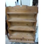 Pine Waterfall shelving unit