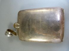 London Hallmarked silver Hipflask from South Dorset Hunt puppy Show - inscribed to front - total