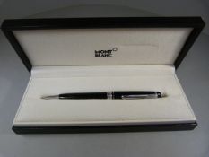 Mont Blanc ballpoint pen with original boxes and Mont Blanc service guide - new refill required