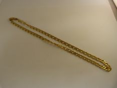 18ct Gold Double curb link chain - approx 6.37mm wide 20" long. Total weight - 31.6g