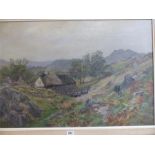 Mitchell (Colin G., d.1938) 1870-1938 oil on canvas of a Scottish countryside landscape approx. 90cm