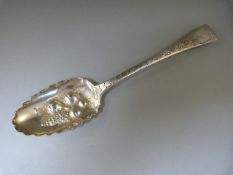 London Hallmarked silver grape spoon c.1800 total weight 64.4g