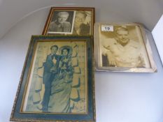 Various signed pictures of Nelson Eddy to include one in a Hallmarked silver frame