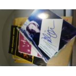 Quantity of signed photos to include Gillian Anderson and Michael Owen with certificates of