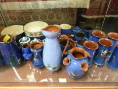 Collection of Torquay ware - mainly blue to include the Kingfisher patttern