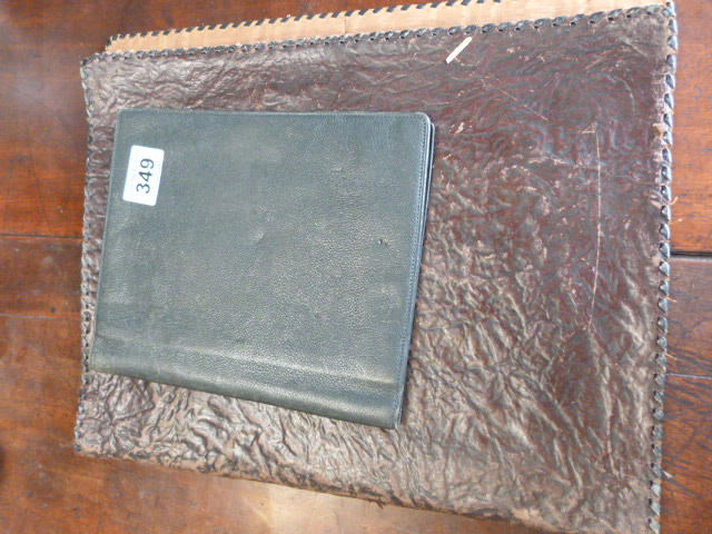 A Leather bound blotter and one other pouch also to include a Atlas of the World by Bartholomew - Image 2 of 2