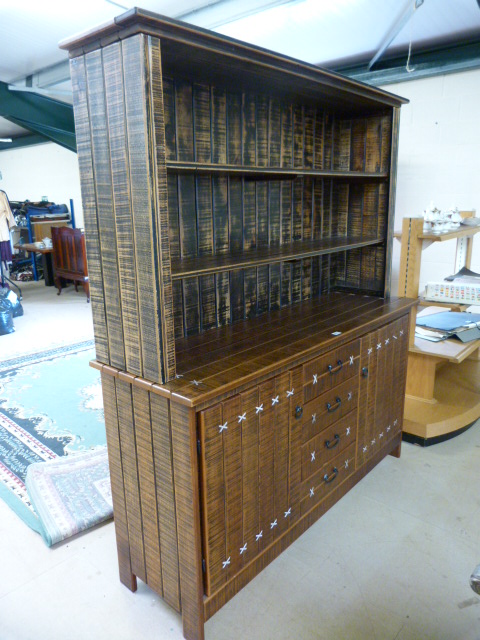 Indian hardwood planked dresser - Image 7 of 8
