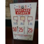 US Postage stamp dispenser - coloured front and metal casing