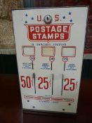 US Postage stamp dispenser - coloured front and metal casing