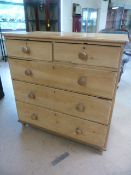 Pine chest of 5 drawers