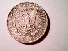 AMERICA, SILVER 'MORGAN' DOLLAR, 1893 CC. Head left, eagle on reverse