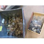 Large collection of various coins