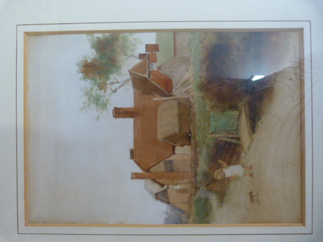 LEOPOLD RIVERS (1850-1905) - a pair of watercolours studying countryside buildings and scenes. - Image 8 of 10