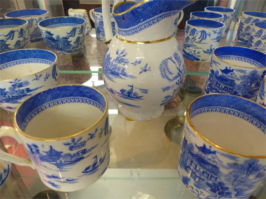 Small collection of Spode tea cans and milk jug - Willow Pattern - Image 4 of 4