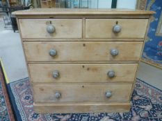 A Pine chest of 5 drawers