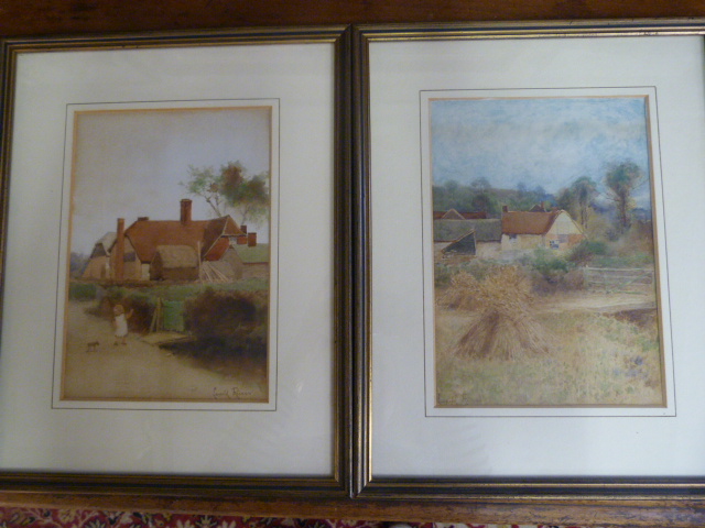 LEOPOLD RIVERS (1850-1905) - a pair of watercolours studying countryside buildings and scenes. - Image 2 of 10
