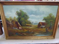 Oil on canvas painting by Howard Walford c1860