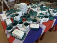 Extensive collection of Denby dinnerware - 'Green Wheat' pattern