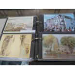 Vintage post card album containing 76+ cards and one other containing 142+ of the South West