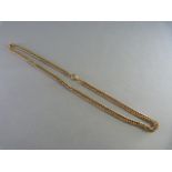 Hallmarked 9ct Gold double link chain - 16.2g