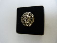 Vintage silver marcasite ring - UK - O USA - 7 Total weight 5.2g