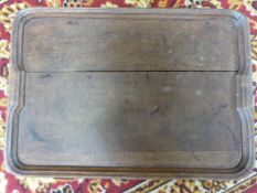Large antique oak tray - crack to middle