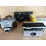 KodaK No1 pocket camera along with an original in box and packagain Kodak instamatic camera and a