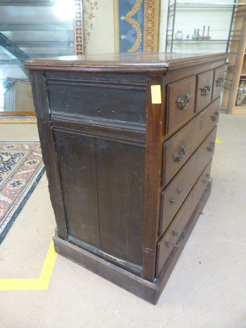 Victorian oak chest of six drawers - Image 7 of 8