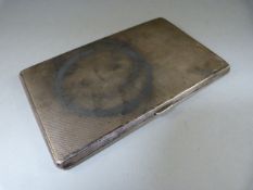 Hallmarked London 1937 silver cigarette case - total weight 211.3g