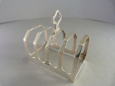 Hallmarked silver Toast Rack - marked Sheffield 1940 Viners Ltd (Emile Viner)