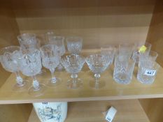 Small collection of various cut glass