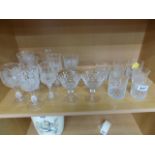 Small collection of various cut glass